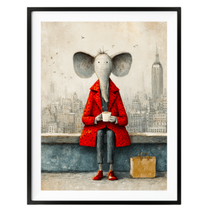 Şehirde Yalnız Bir Gün - Art Print