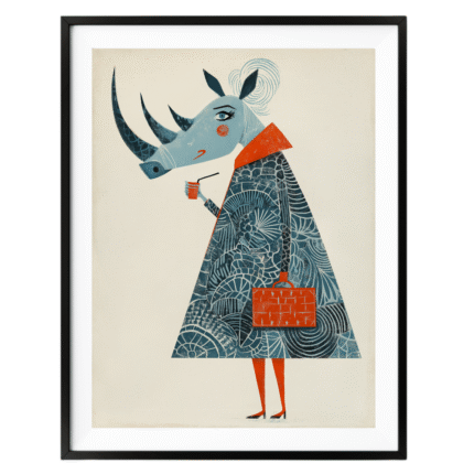 Plaza Gergedanı (Plaza Rhino) Art Print